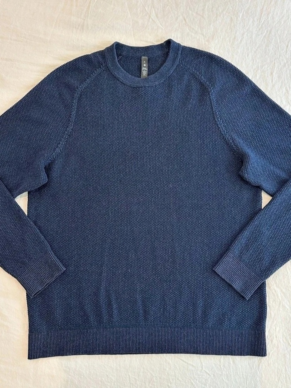 Lululemon Textured Knit Classic-Fit Crewneck Sweater Blue XL